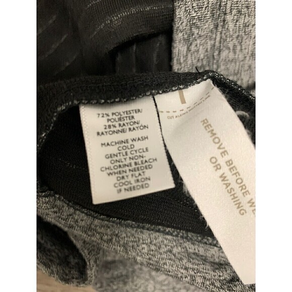 LOU & Grey Heather Gray Embossed Stripe Shift Dress Size S Short‎ Sleeve - Picture 6 of 8